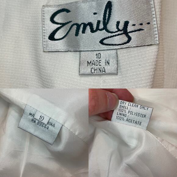 Emily Structured White Work Blazer Jacket Womens 10 - Picture 12 of 13